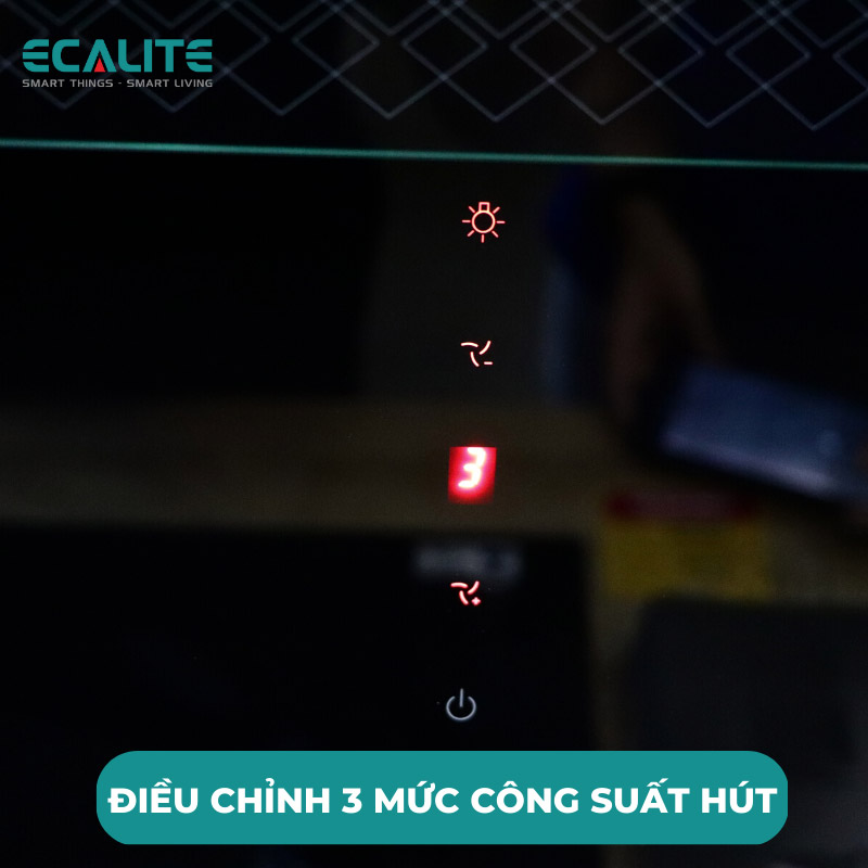 Máy hút mùi kính vát D-Smart Ecalite EHD-700VB - Công suất hút 750m3/h cực mạnh - Hàng chính hãng