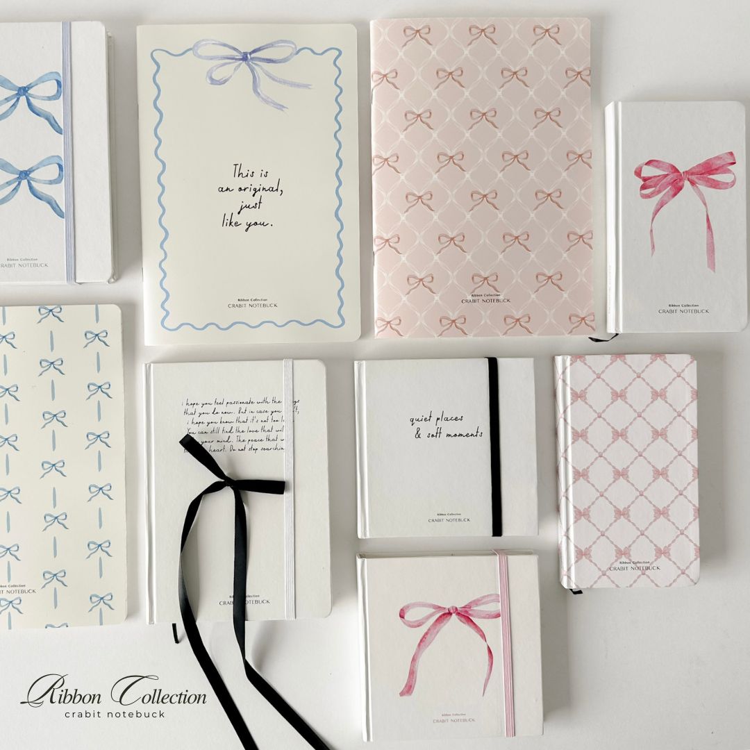 Sổ tay A5 A6 Vuông mini sổ ghi chép bỏ túi Crabit Ribbon Collection