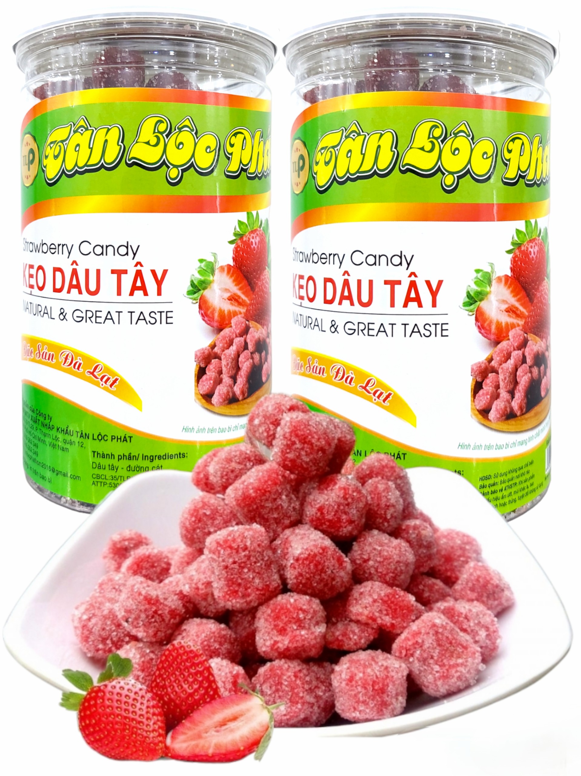 1KG KẸO DÂU TÂY ĐẶC SẢN ĐÀ LẠT THƯƠNG HIỆU TÂN LỘC PHÁT