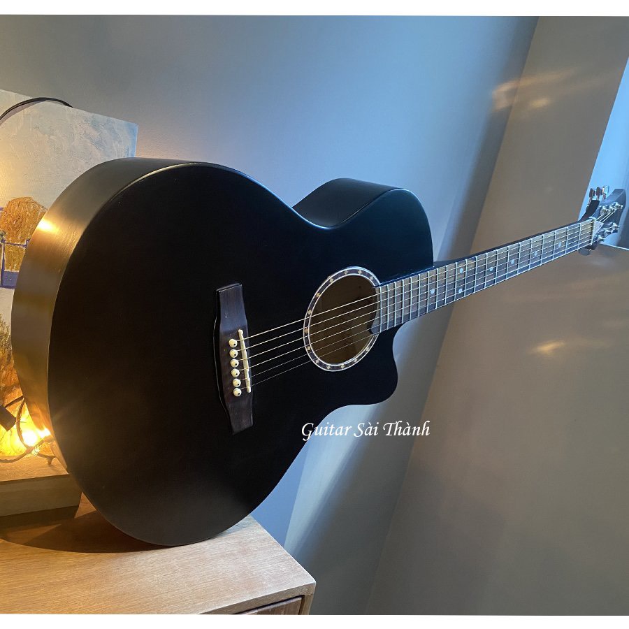 Đàn Guitar Acoustic ST-X1 Full size chất liệu gỗ nhập khẩu (màu đen) có ty chỉnh cần tặng kèm đầy đủ phụ kiện