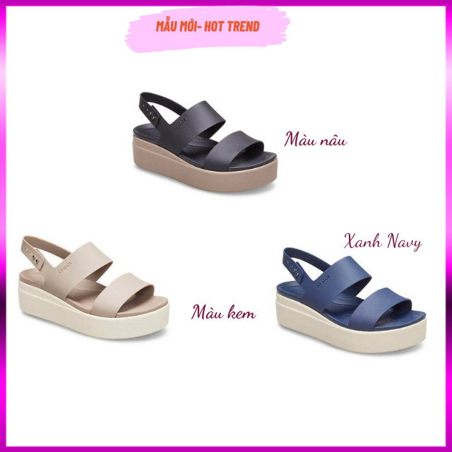 Dép Quai Hậu Sandal Nữ Thời Trang  Hàn Quốc  Đế Cao,Chất Liệu Nhẹ Êm Thoáng Khí Full Size Màu Navi