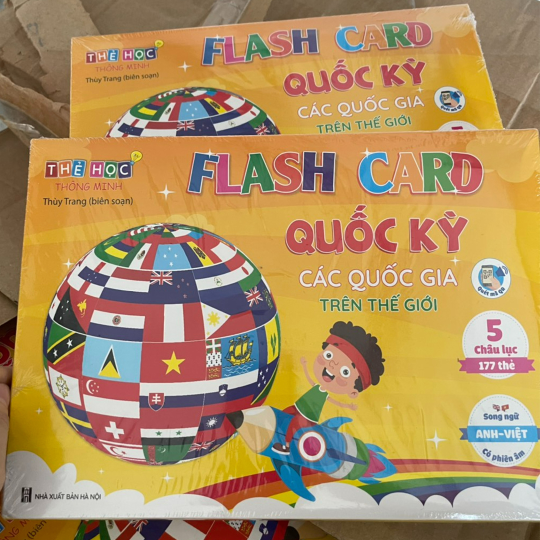 Flashcard Cờ Các Nước, Quốc Kỳ Các Quốc Gia Trên Thế Giới - Flashcard Song Ngữ Tiếng Anh, Tiếng Việt Cho Bé - Orgavil