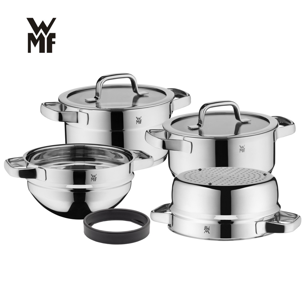 Bộ Nồi WMF Compact Cuisine 4 Món Chất Liệu Thép Cromargan Không Gỉ, Có Thể Xếp Chồng Lên Nhau - 0798046380