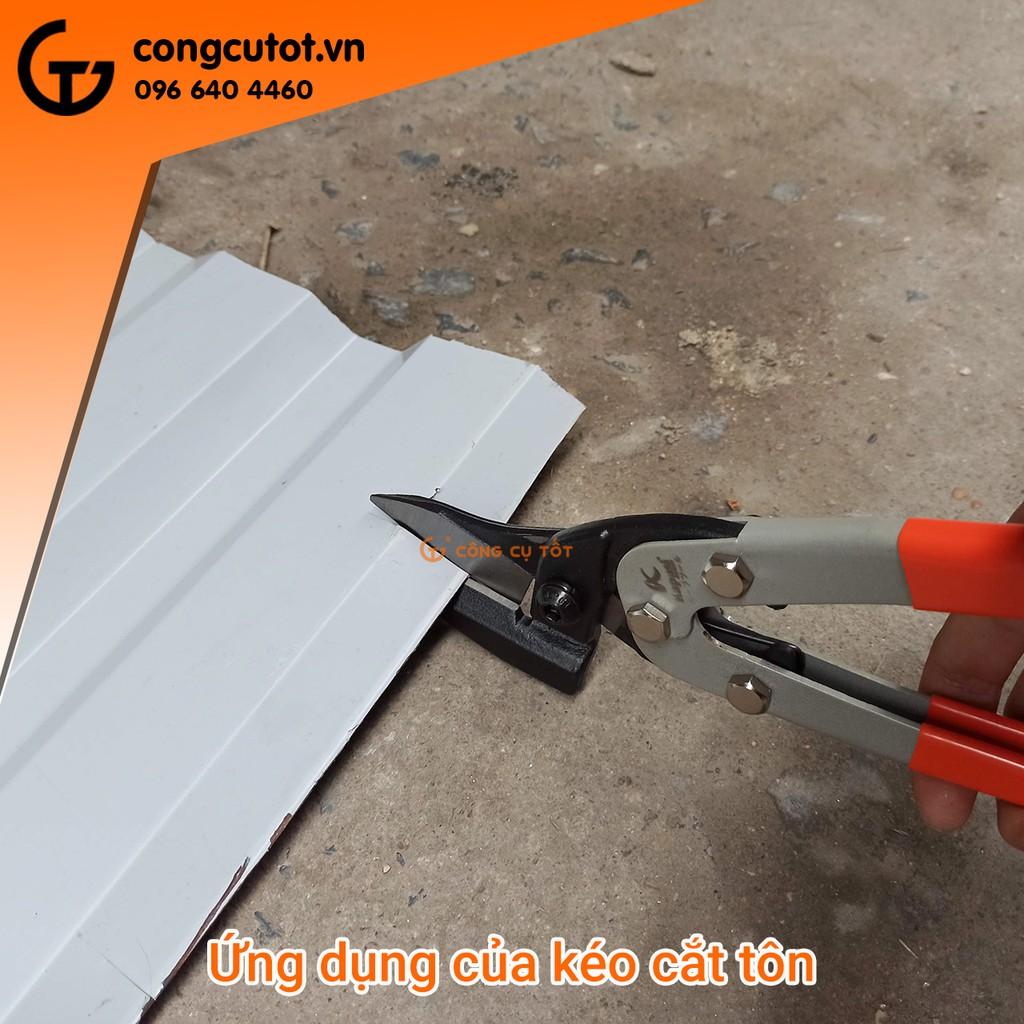 Kéo cắt tôn cộng lực mũi phải thép CrV 270mm