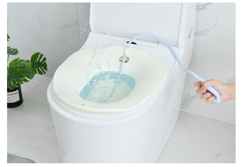 Chậu xông vùng kín sau sinh Song An Eco loại gấp gọn (chọn màu và vòi xịt)