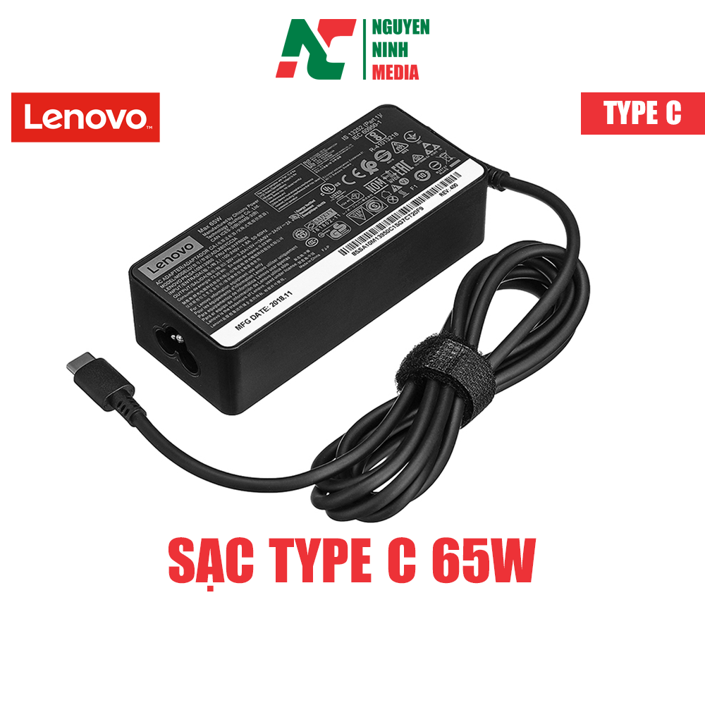 Hình ảnh Sạc Laptop Lenovo 20V 3.25A 65W ĐẦU TYPE C - Hàng Nhập Khẩu