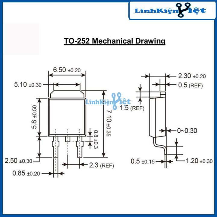 Ic chức năng 78M05 TO252 dùng trong mạch nguồn