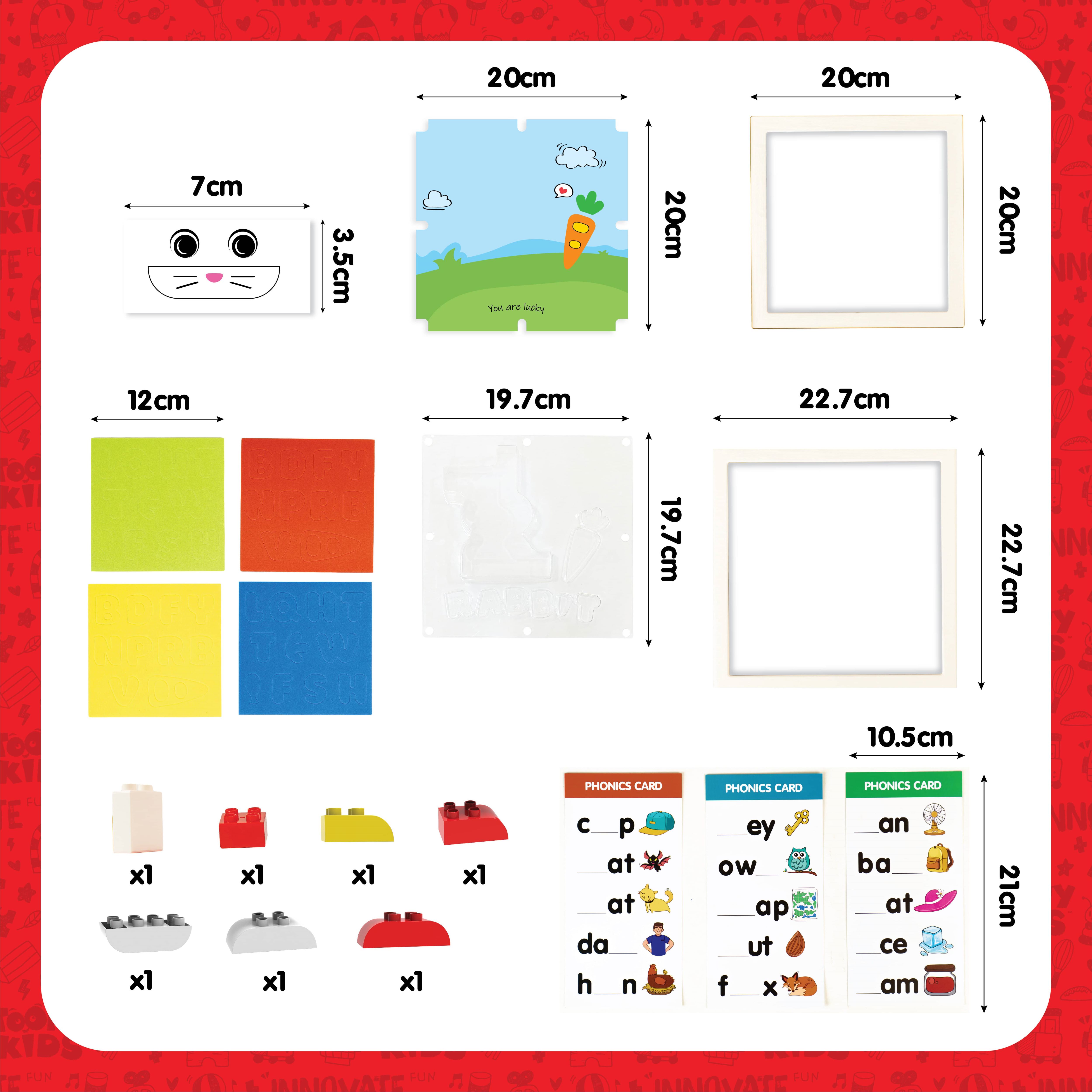 Đồ Chơi Bộ Lắp Ráp Khung Tranh Thỏ TOONYKIDS - Đồ Chơi Thông Minh Cho Bé - Creative Picture Farme TN00422