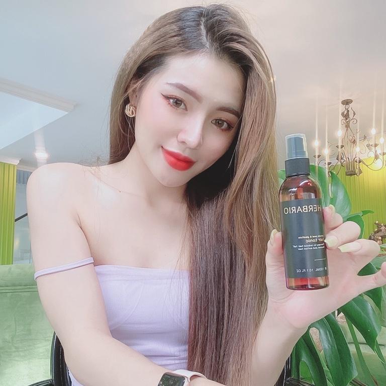 Nước dưỡng tóc tinh dầu vỏ bưởi và bồ kết Herbario 100ml pomelo peel &amp; gleditsia kích thích mọc tóc, giảm rụng tóc