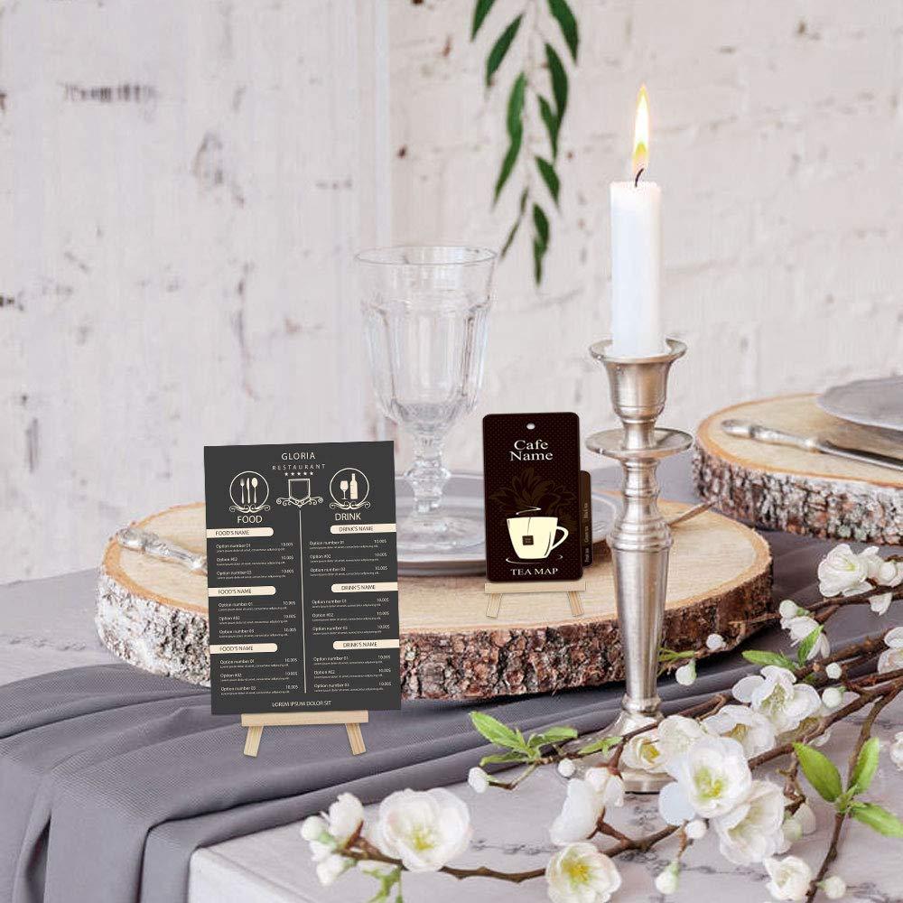 50x Wooden Tripod Easel Display Painting Table Number Stand Card 15.5x7.5cm