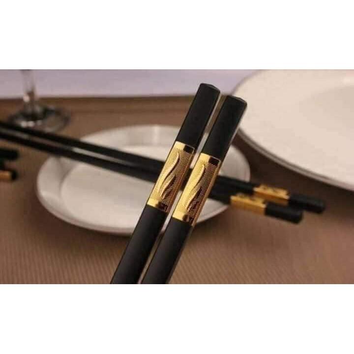 Đũa Hợp Kim Mạ Vàng Cao Cấp - Hộp 10 đôi