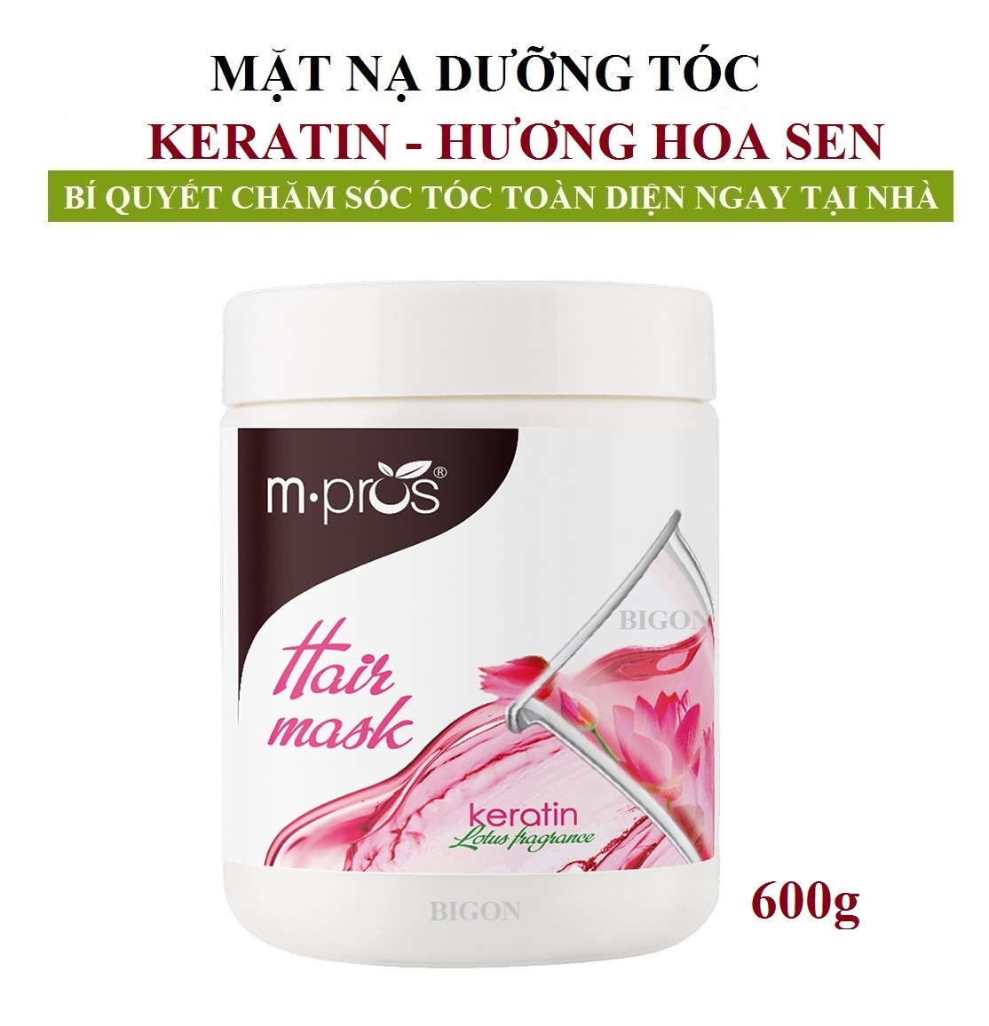 Hấp Dầu Dưỡng Tóc Hoa Sen 600g / Mặt Nạ Dưỡng Tóc M.Pros - Hương Hoa Sen - 600g