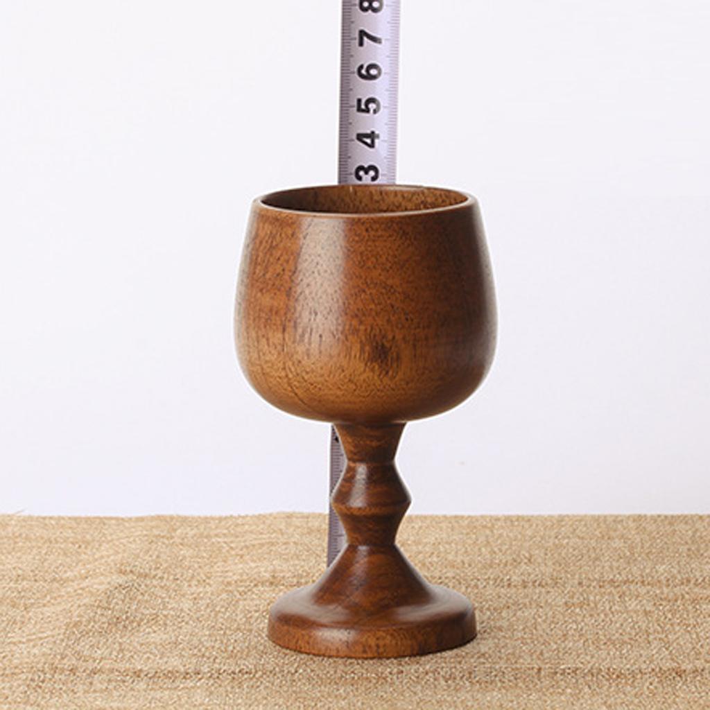 Natural Wooden Cup Handmade Coffee Tea Beer Juice Milk Mug Drink 7.5cmx13cm