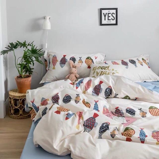 Set cotton Poly Con Cá Hàng Nhập Khẩu Nguyên Bộ Siêu Hot 2020