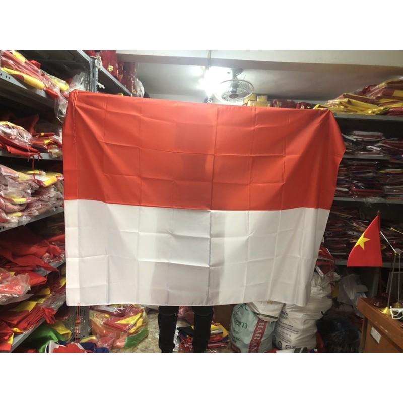 Quốc kỳ Indonesia in thẩm thấu 1 lớp vải 1x1,5m