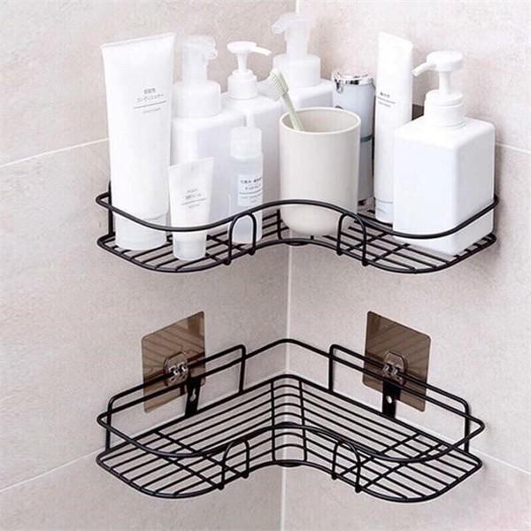 Kệ Góc Đen Nhà Tắm-Kệ Để Đồ Nhà Tắm Đa Năng Không Cần Khoan Tường
