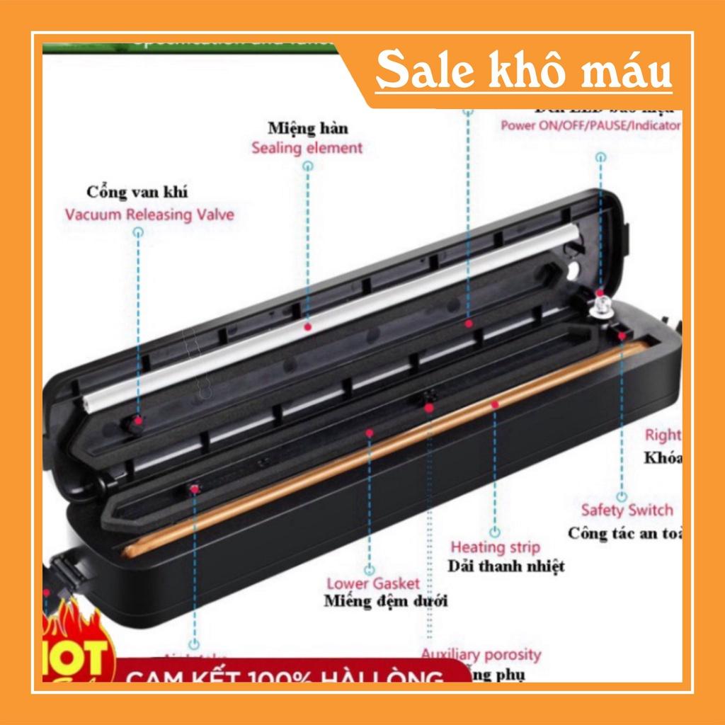 Máy Hút Chân Không Thực Phẩm Kèm Hàn Miệng Túi Vacuum Sealer ( tặng 10 túi hút )   - MTR Mart