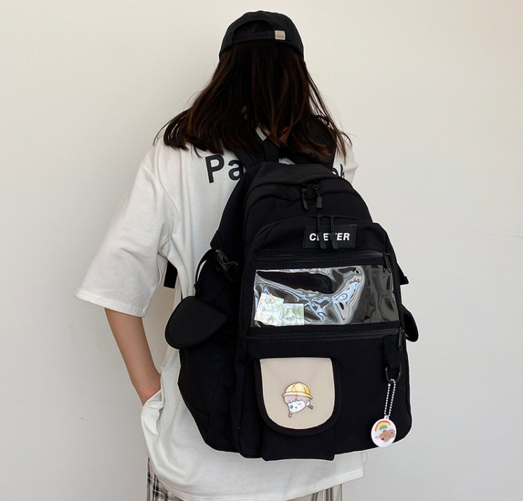 Balo dù đi học, đi chơi unisex kèm phụ kiện 479