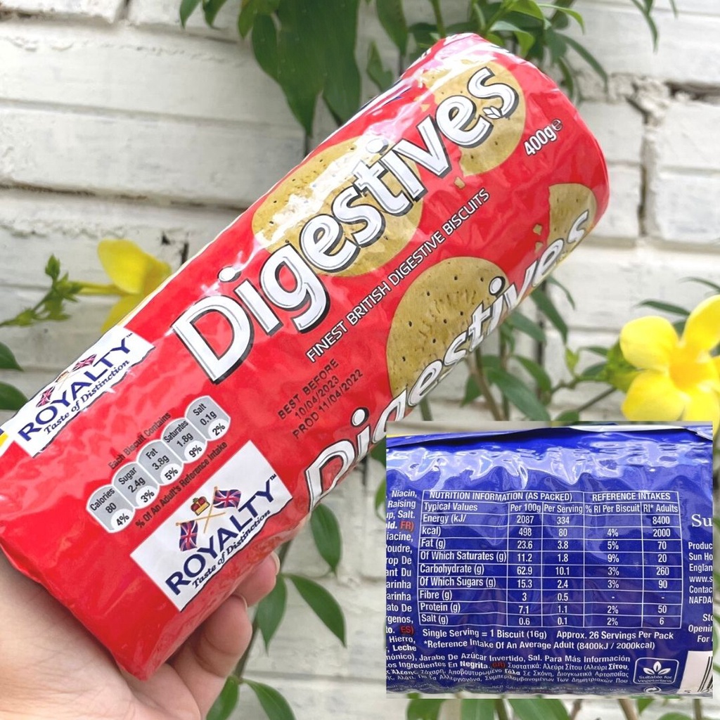 Bánh Quy Digestive Royalty Ăn Kiêng Healthy Cho Người Giảm Cân, Tiểu Đường, Tập Gym, Mẹ Bầu 400g