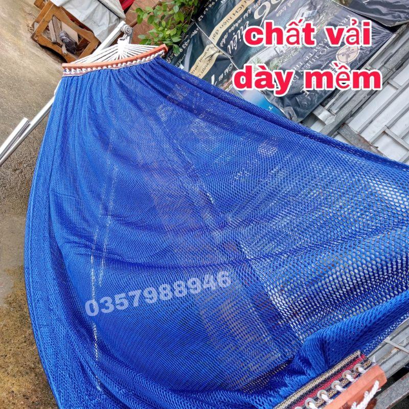 Võng Lưới Cán Gỗ, Võng Lưới 2 Lớp Cao Cấp Chất Vải Dày Mềm Rộng Dài 235cm Rộng 160cm Phù Hợp Với Khung Lớn