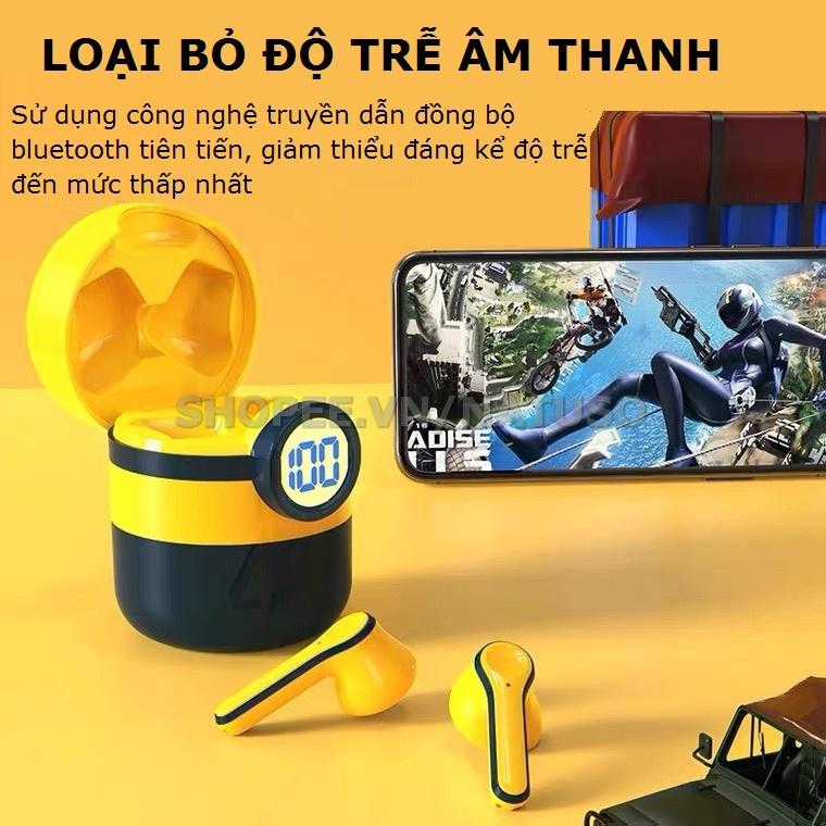 Tai nghe không dây nhét tai bluetooth cảm ứng Pro12 TWS 5.0 hình minion cute âm thanh chất lượng