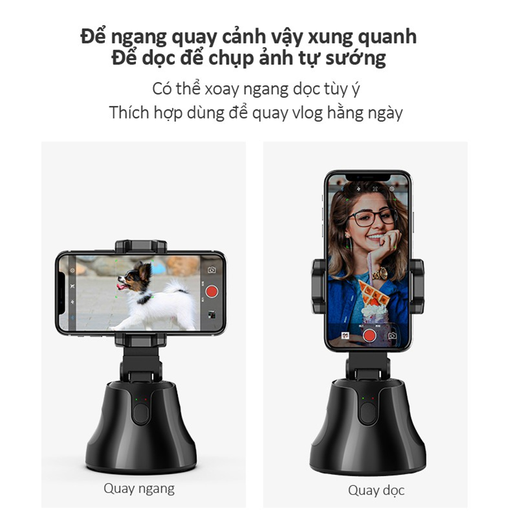 GIÁ ĐỠ ĐIỆN THOẠI TỰ ĐỘNG XOAY THEO CHUYỂN ĐỘNG 360 ĐỘ TRACKING HOLDER TH-360 - hàng chính hãng