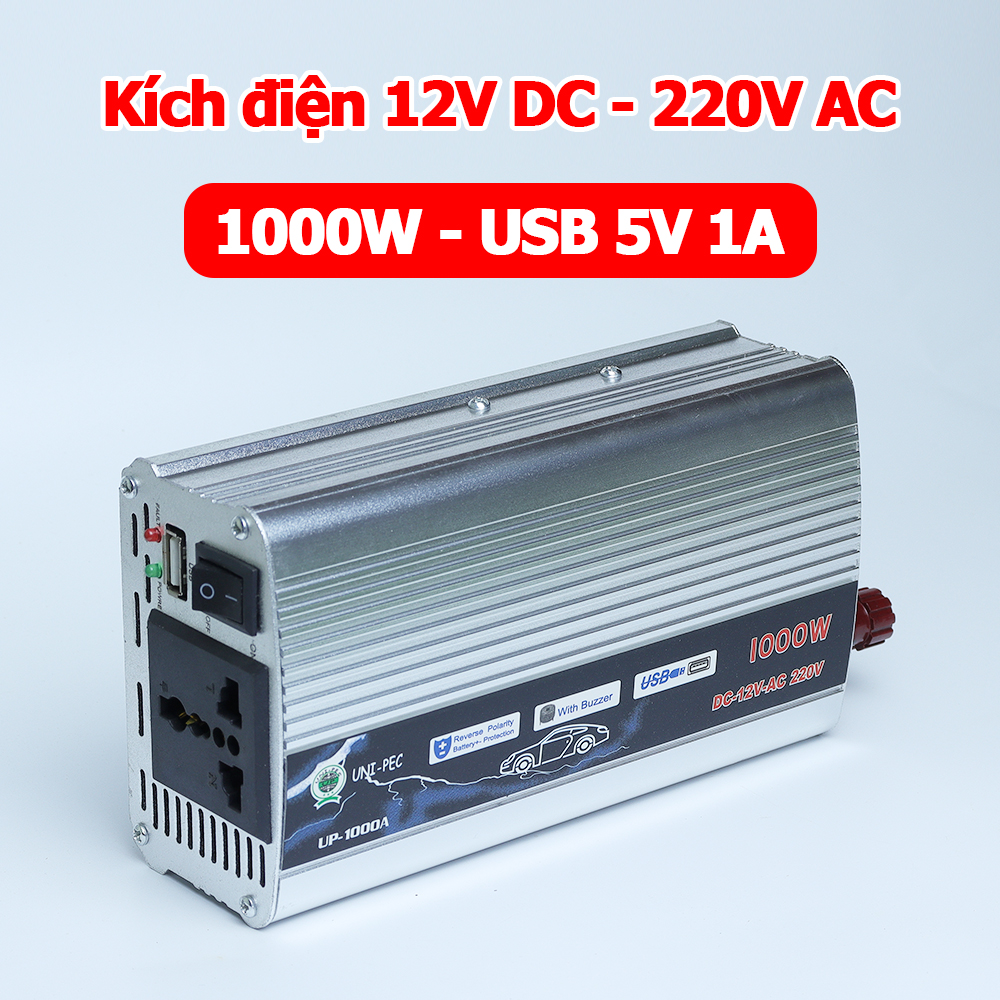 Bộ kích điện 1000W 12V DC sang 220V AC biến tần UP-1000A