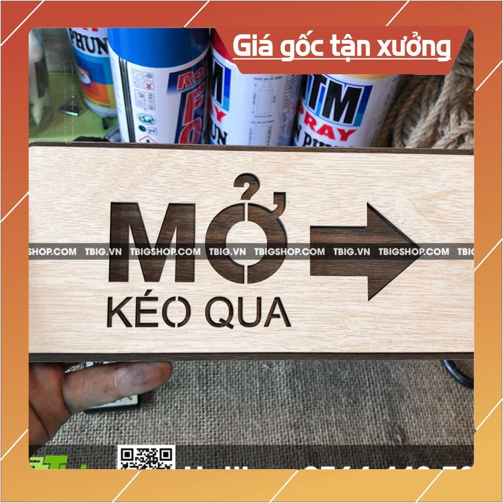 Bảng chỉ dẫn kéo cửa qua trái phải