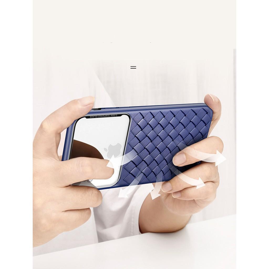 Ốp lưng dành cho IP Xs Max 6.5 nửa trên kính BV Weaving hàng chính hãng Baseus