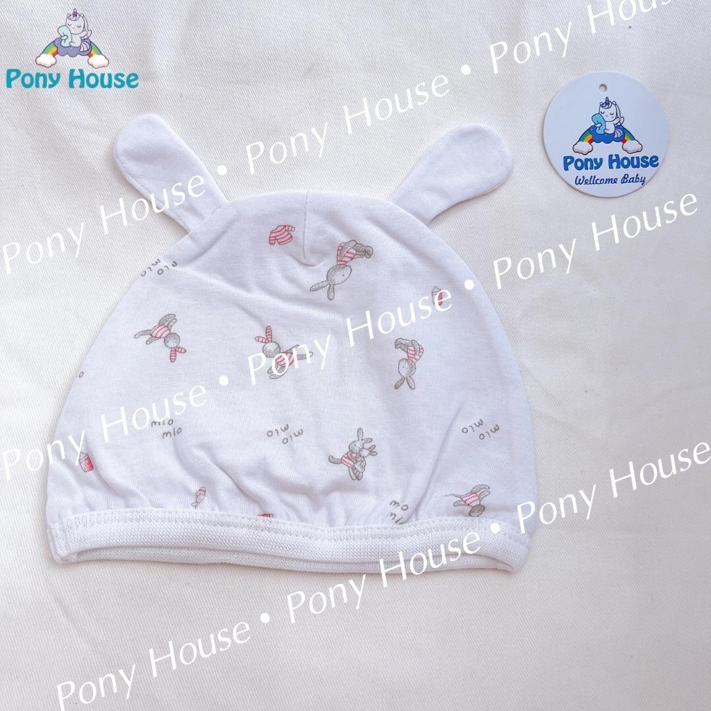 Mũ Sơ Sinh Miomio Chất Cotton Mềm, Mịn Cho Bé Trai, Bé Gái Sơ Sinh (1 Chiếc