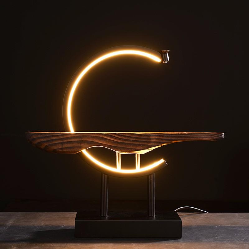 Kệ đèn led đặt tượng trang trí - kệ tượng đốt trầm trang trí decor- kệ gỗ đặt tượng giá tốt nhất