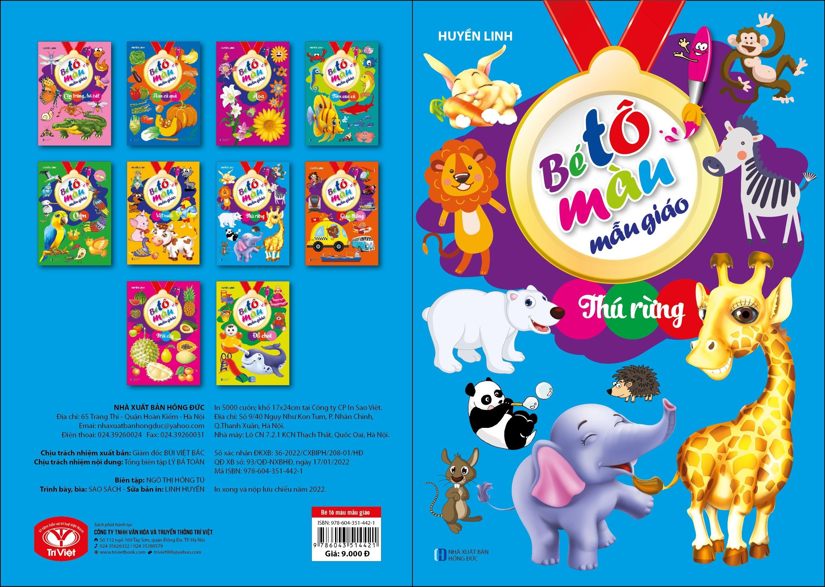 Bé Tô Màu Mẫu Giáo - Thú Rừng