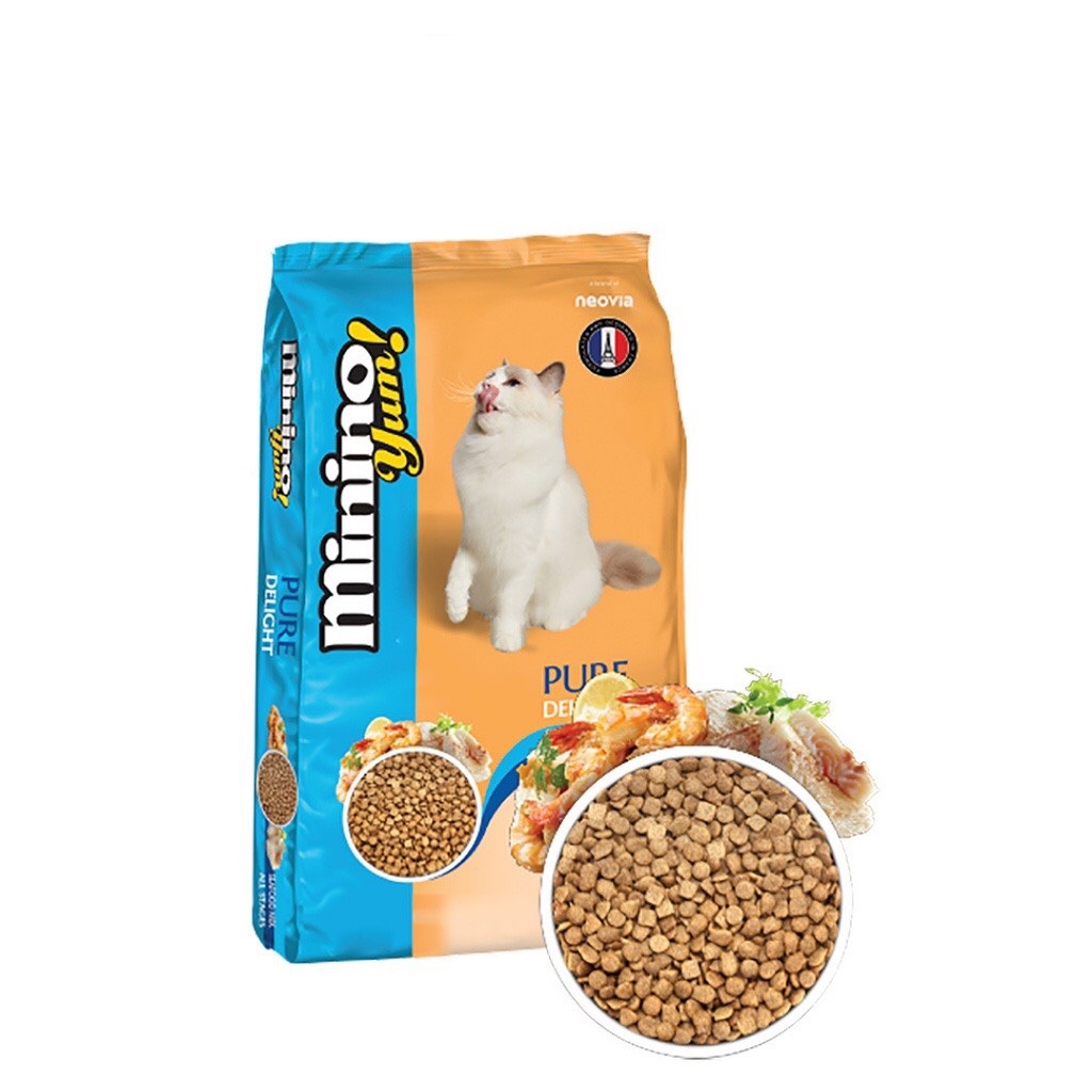 9KG Thức ăn cho mèo mọi lứa tuổi vị hải sản Minino Yum - Thức ăn hạt cho Mèo