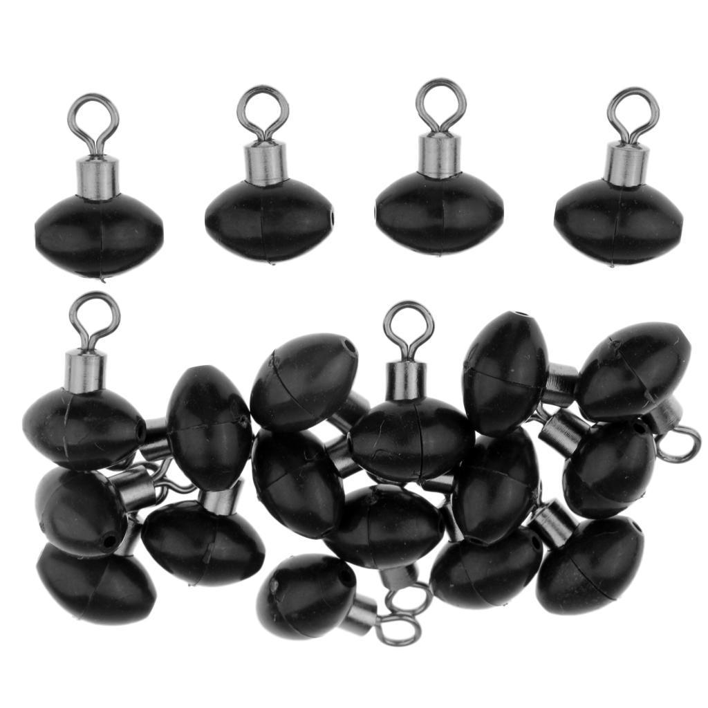 Fishing Rolling  Swivel  Olive Shape Bead Fishing Hook Connector