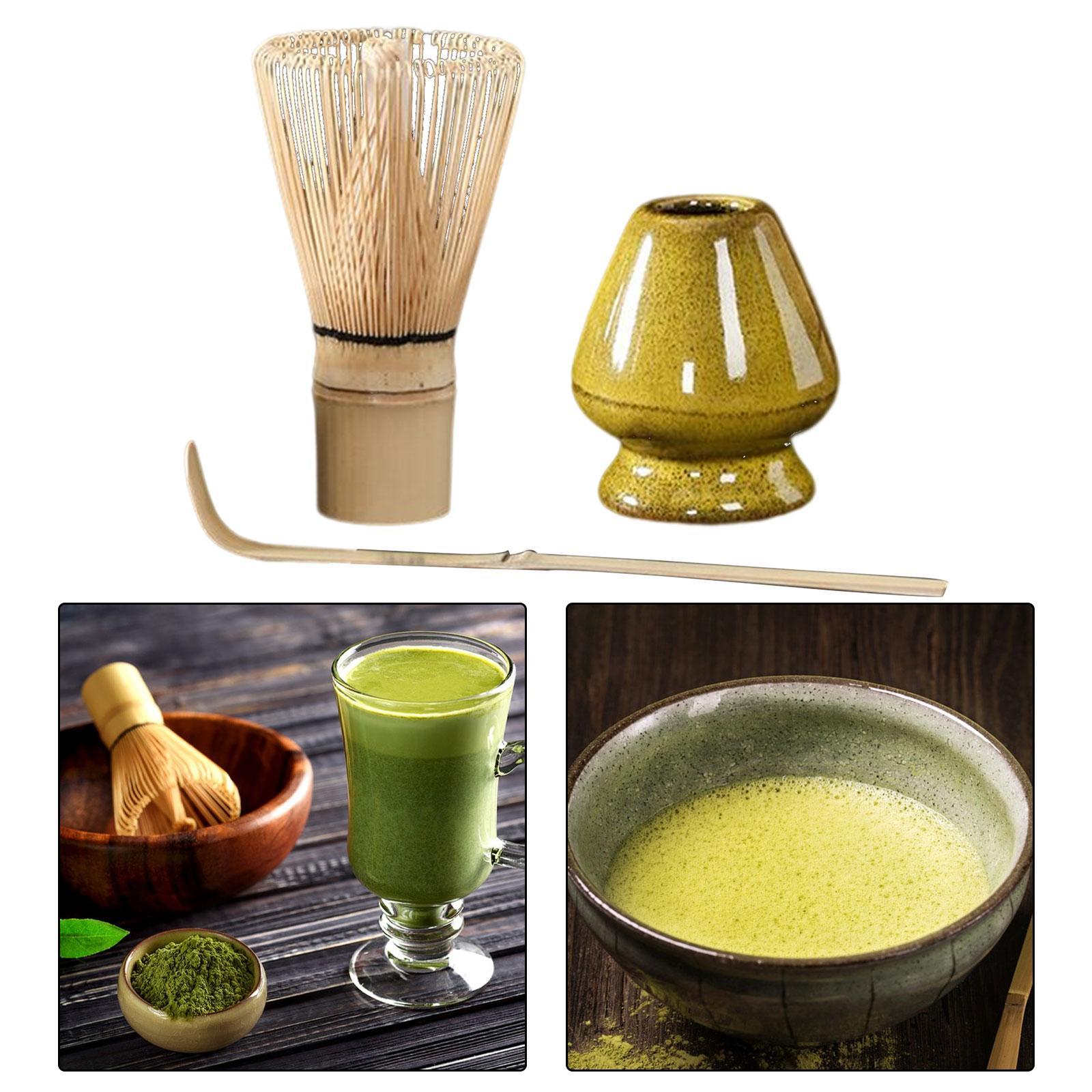 3 Pieces Matcha Whisk Set Ceramic Handcrafted for Reception Kitchen Baby