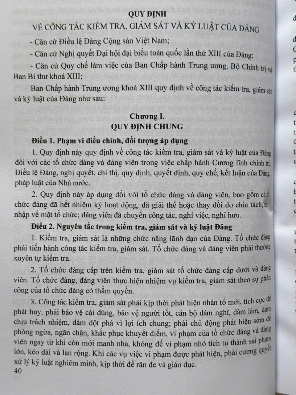 Sách Hướng dẫn thực hiện Công Tác Kiểm Tra, Giám Sát và Kỷ Luật Của Đảng đối với Các Tổ Chức Đảng và Đảng Viên (V2566T)