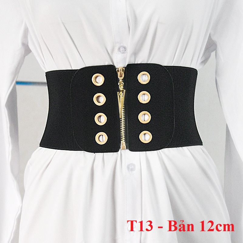 Đai váy Nịt belt to bản 12cm T13 Thít Bản to