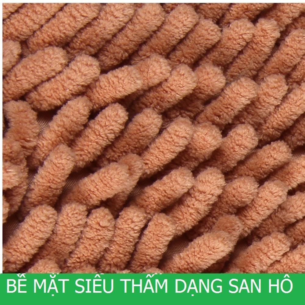 Thảm Chùi Chân, Thảm Lau Chân San Hô Thấm Nước, Chống Trơn Trượt Kích Thước 40*60