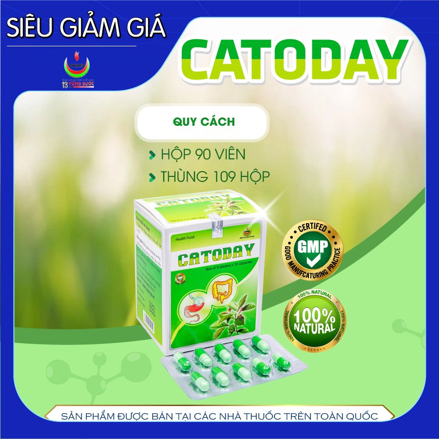 Catoday - Năng Động - Giảm đầy hơi, chướng bụng khó tiêu