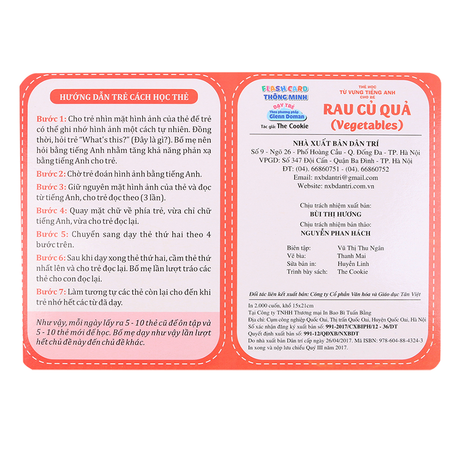 Flash Card Thông Minh  - Rau Củ Quả