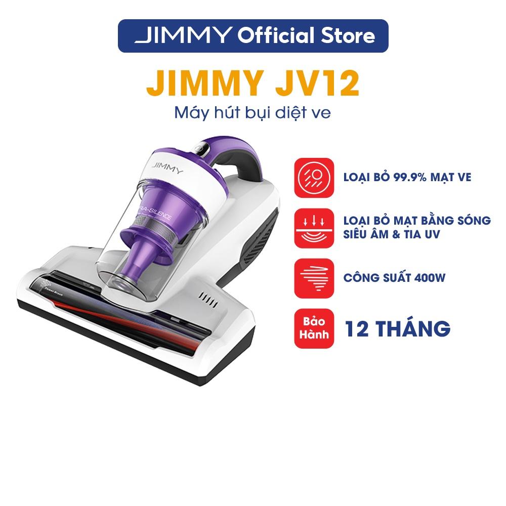 Máy Hút Bụi Giường Nệm JIMMY JV12 Công Suất 400W Lực Hút 10kPa Cốc Đựng Bụi Trong Suốt Quan Sát Dễ Dàng Nhỏ Gọn Hút Sạch Tóc Và Lông Thú Cưng Dễ Dàng - Hàng Chính Hãng - Bảo Hành 12 Tháng