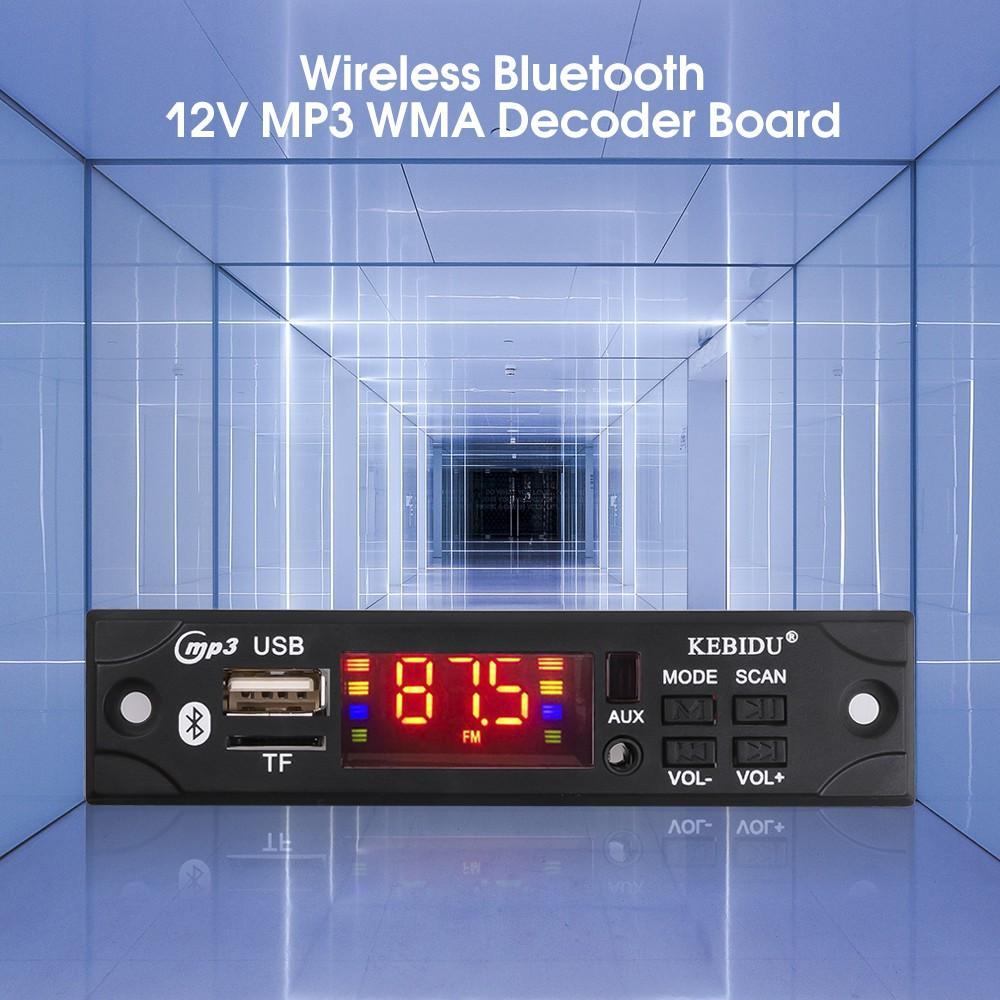 Set mô đun bảng mạch bluetooth phát mp3 không dây 5V 12V MP3 WMA dùng cho xe hơi