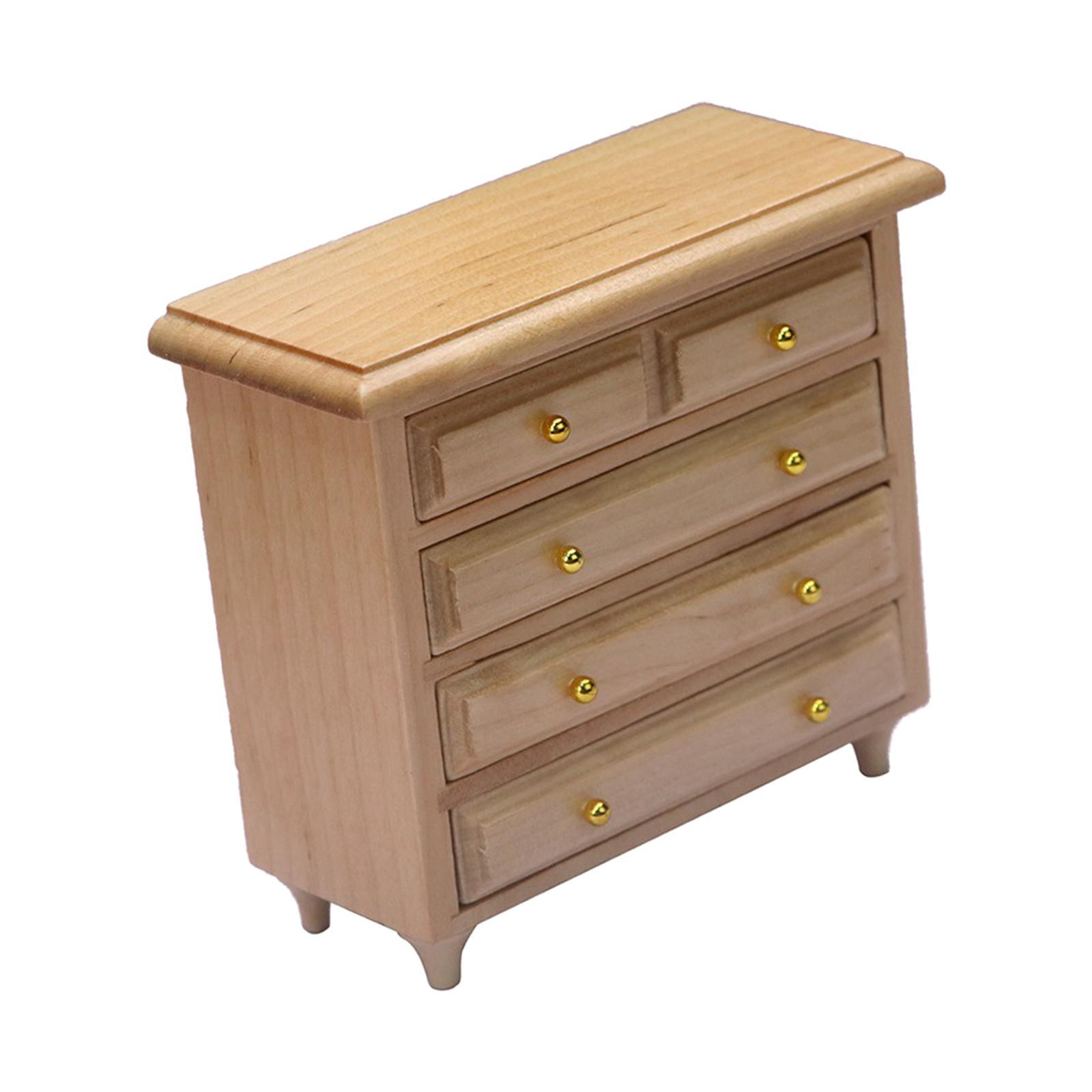 Dollhouse 1:12 Scale Storage Cabinet Kids for Supplies Accessories