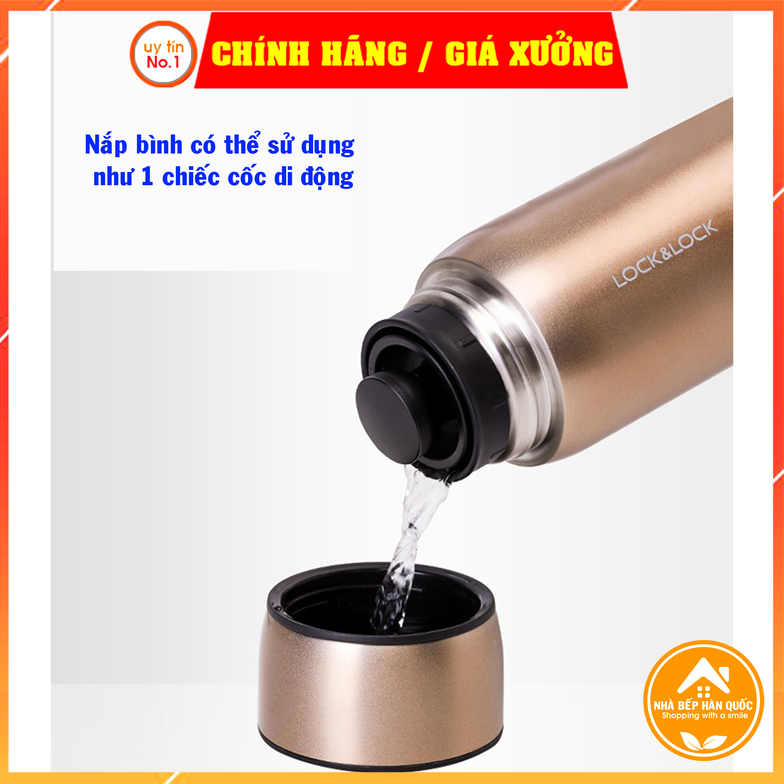 Bình giữ nhiệt Lock&amp;Lock Metal Mortar LHC1458 700ml