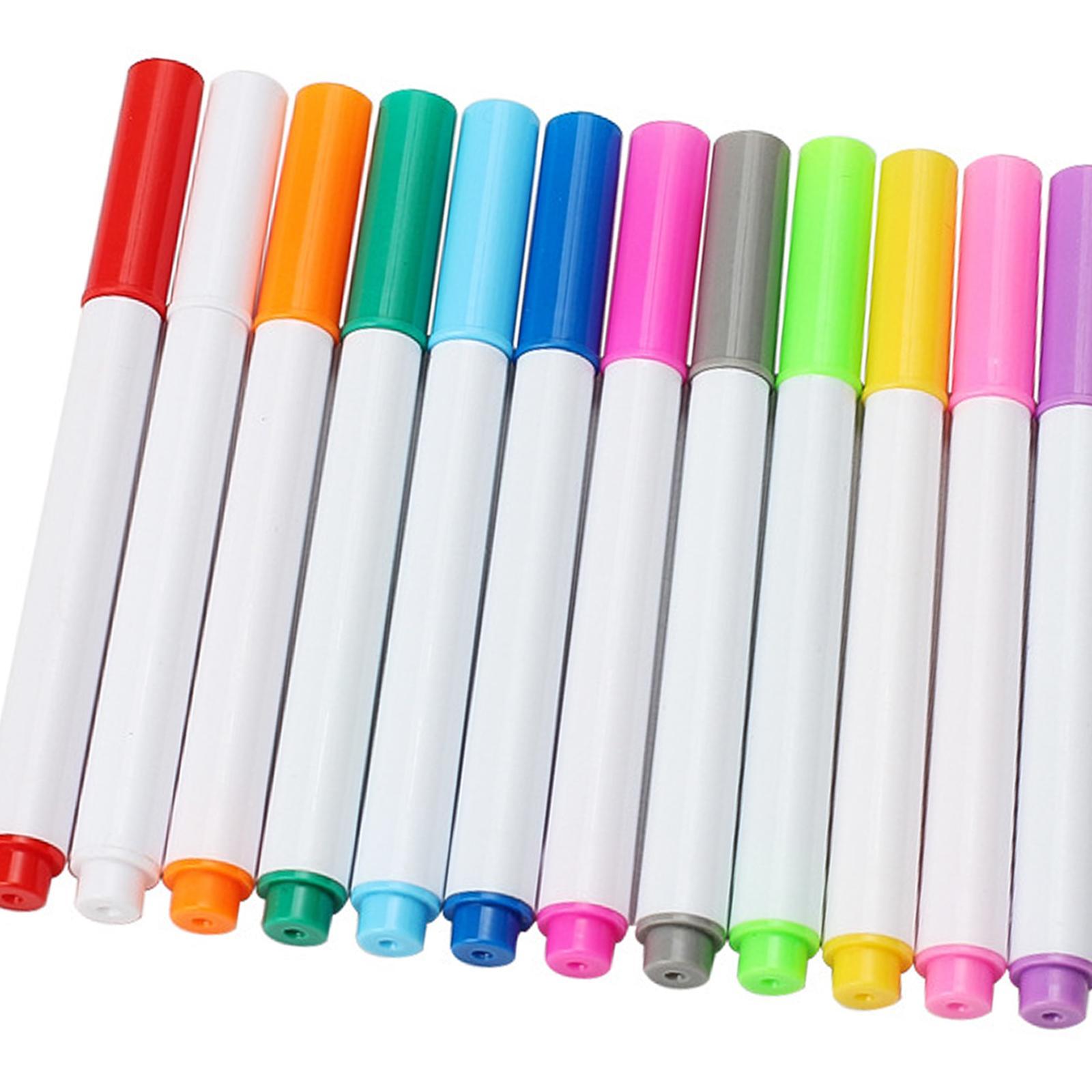 12Pcs Disappearing Ink Fabric Marker Pen Vanishing Air Water Erasable Pen for Sewing Creating Washable Art and Lettering,Temporary Marking