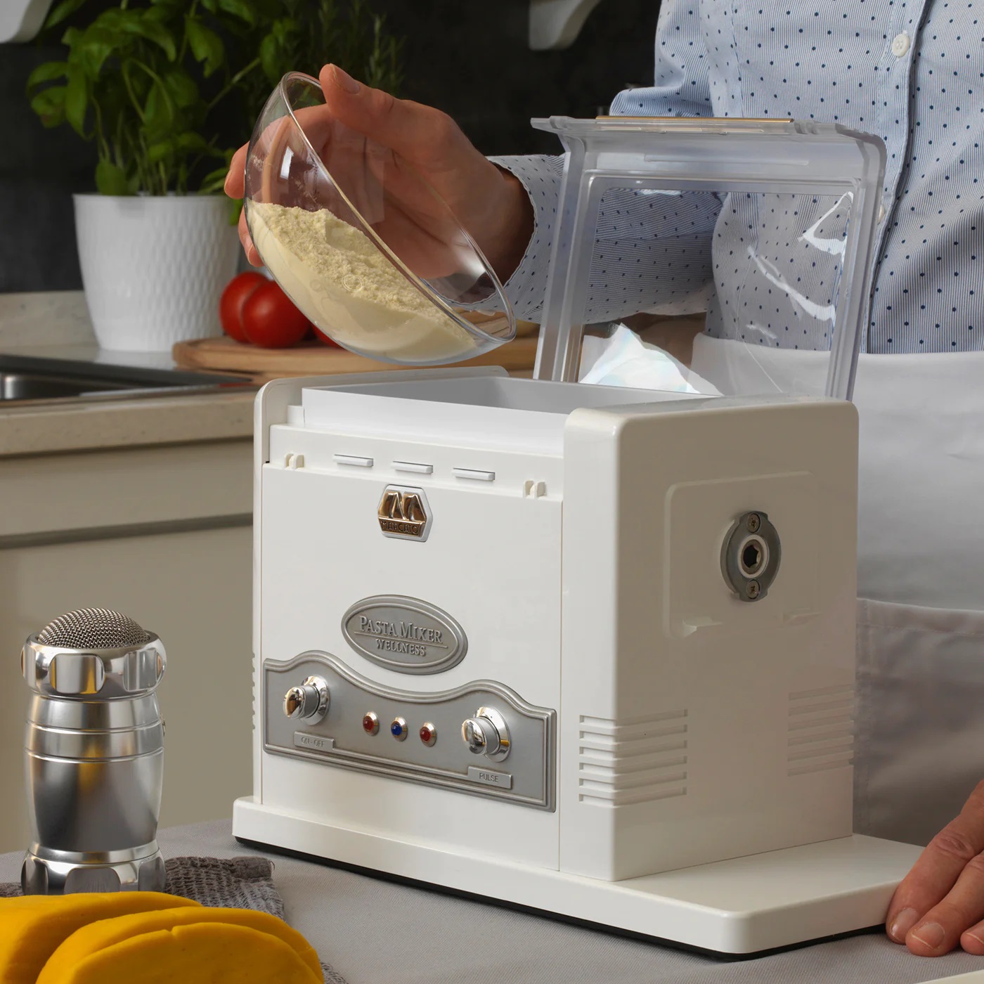 Máy Trộn Bột Và Cắt Mì Ý Marcato Pasta Fresca Xuất xứ Ý