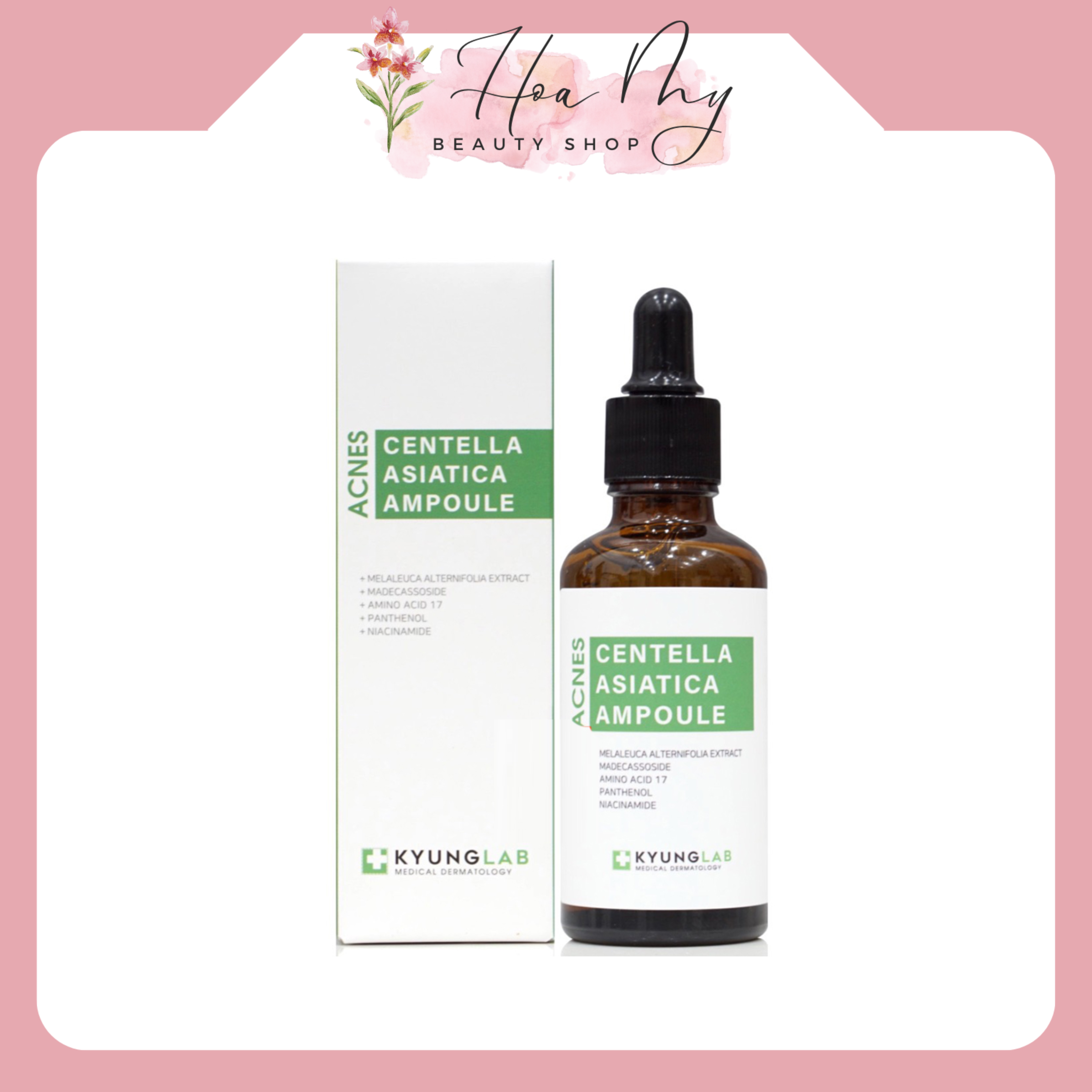 Serum hỗ trợ giảm mụn ngừa mụn Kyunglab acnes centella asiatica ampoule 50ml chính hãng