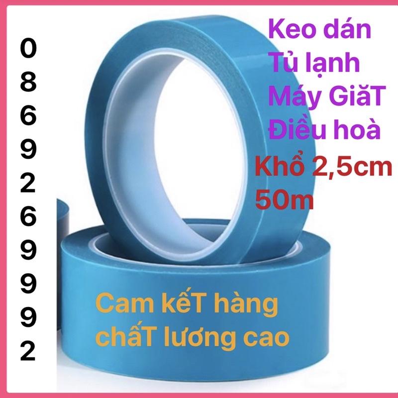 Combo 5cuộn băng dính tủ lạnh màu xanh dương cố định tủ lạnh máy giặt điều hoà...