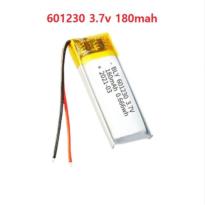 Pin Sạc Lithium Polymer 3.7V 180mah 601230 Cho tai nghe,loa Mp3 MP4 MP5 GPS PSP Bluetooth hàng mới