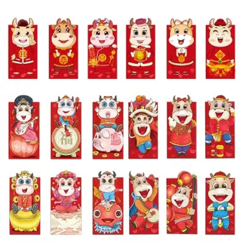Set 6 Bao Lì Xì Đỏ May Mắn Cho Năm Mới
